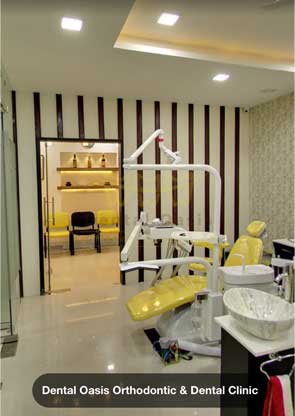 A dental clinic with a yellow chair and dental equipment.