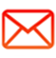 Envelope icon in red and orange outline for email.