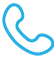 Blue phone icon symbolizing communication and technology.